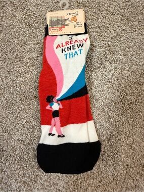 Blue Q Women's Novelty Ankle Socks - Red White Black Pink Blue